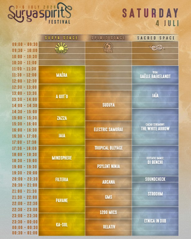 Saturday Timetables
